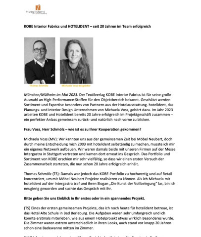 20 Jahre KOBE - Hotelident