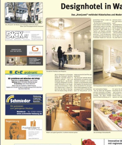 Pressebericht Designhotel Kronjuwel – März 2015
